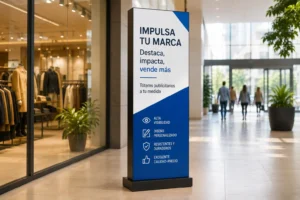 Tótem publicitario personalizado fabricado por Rotoatlántica